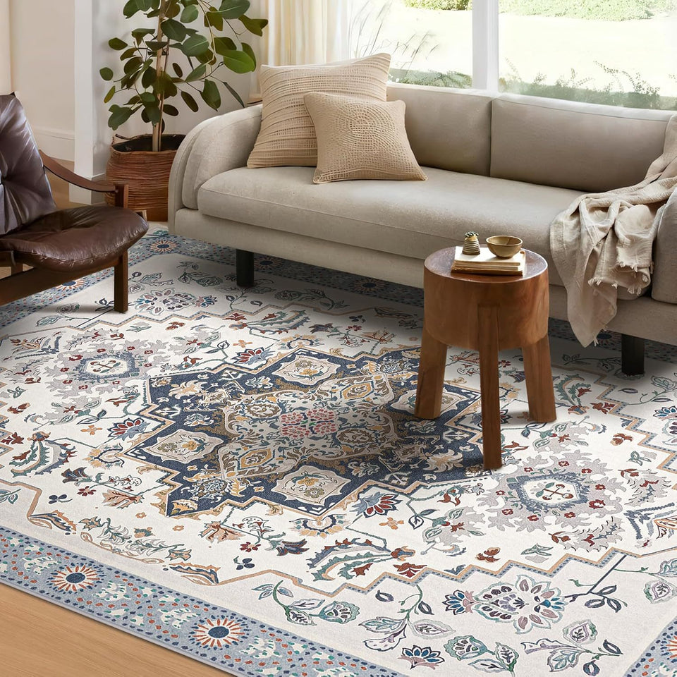 Bohemian Style Cashmere-like Washable Carpet Living Room