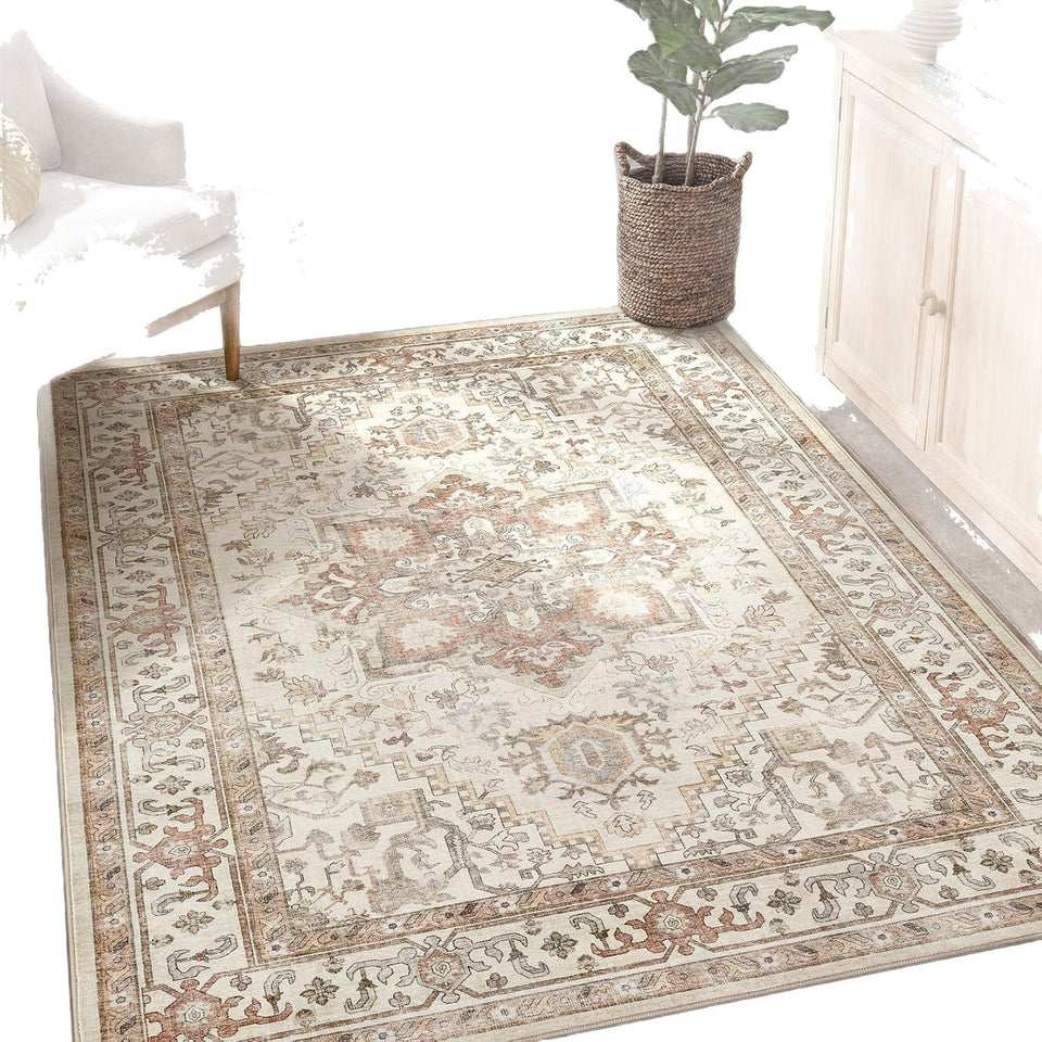 Bohemian Style Cashmere-like Washable Carpet Living Room