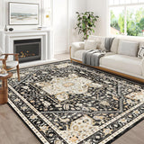 Bohemian Style Cashmere-like Washable Carpet Living Room